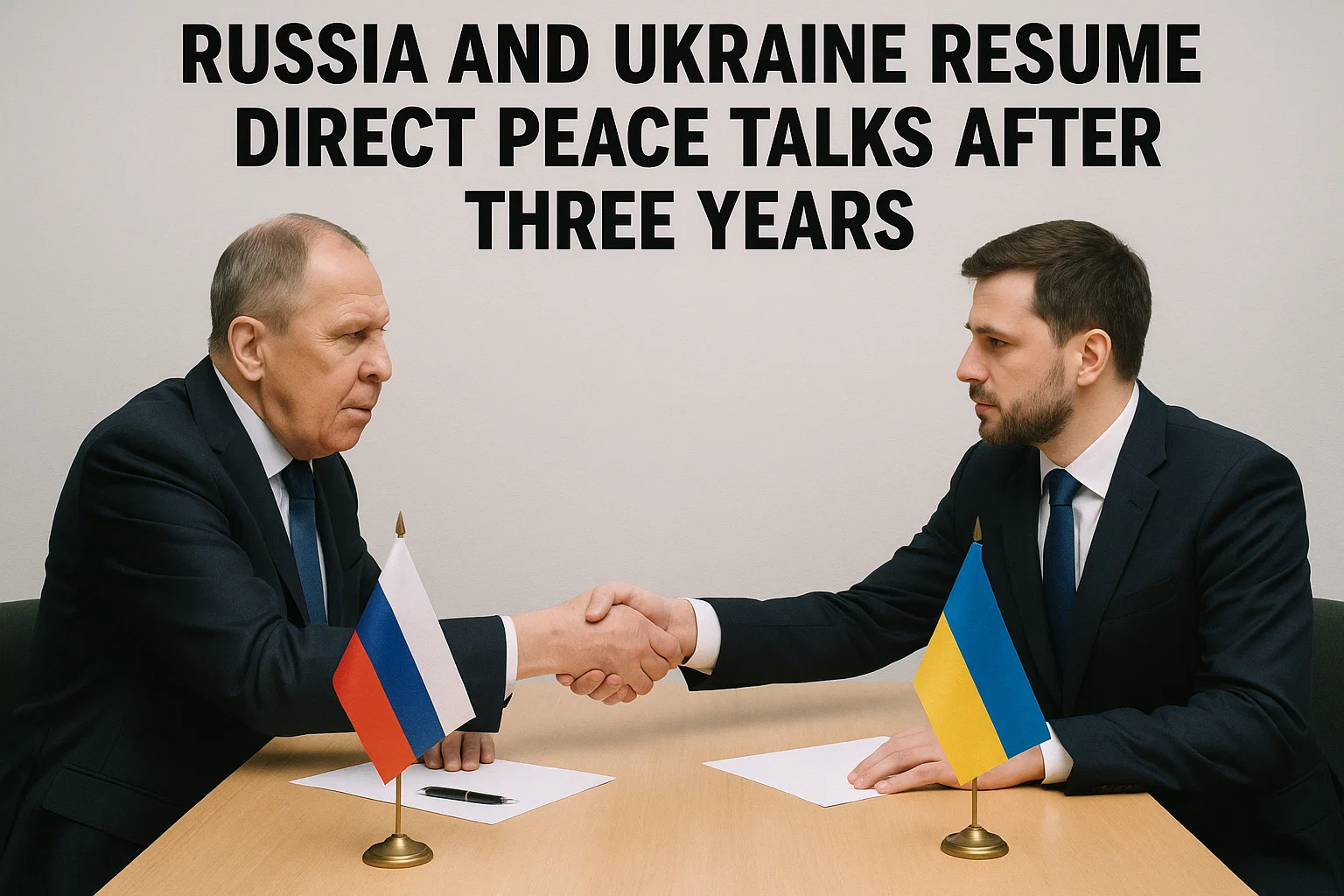 RUSSIA AND UKRAINE RESUMEDIRECT PEACE TALKS AFTERTHREE YEARS